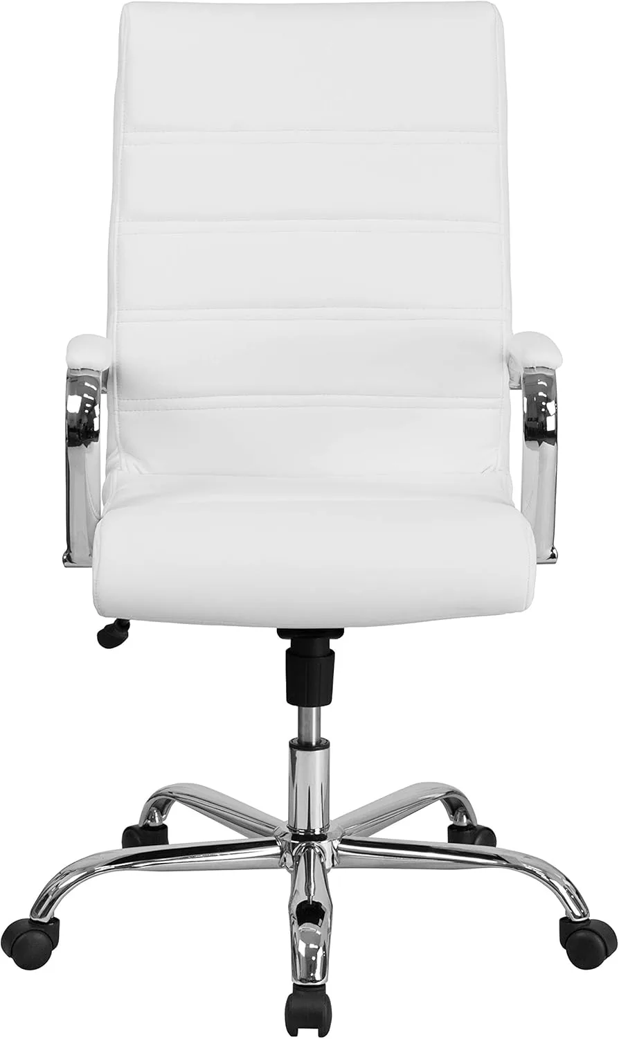 Flash Furniture Whitney Swivel LeatherSoft Desk Chair with Padded Seat and Armrests