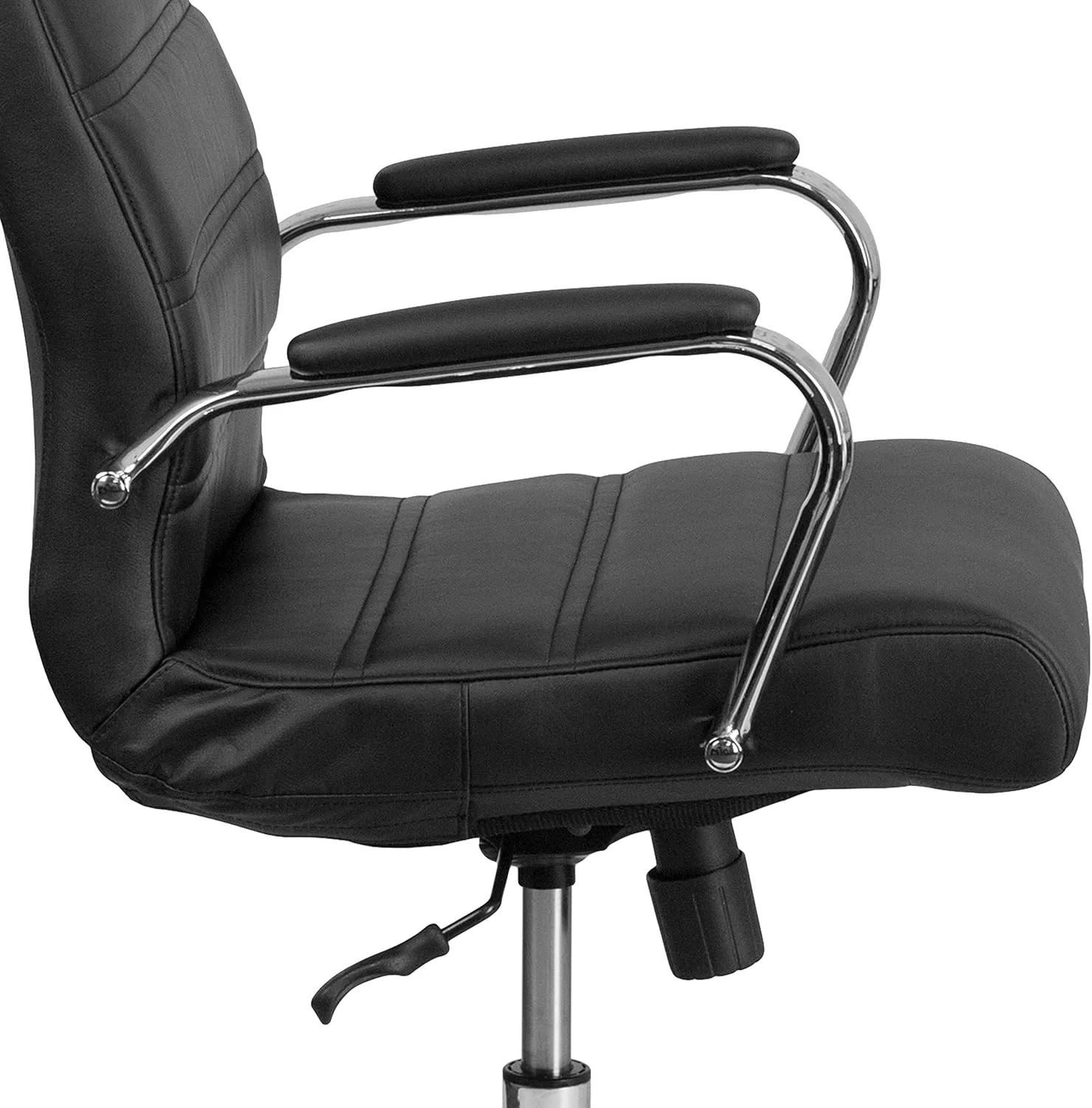 Flash Furniture Whitney Swivel LeatherSoft Desk Chair with Padded Seat and Armrests