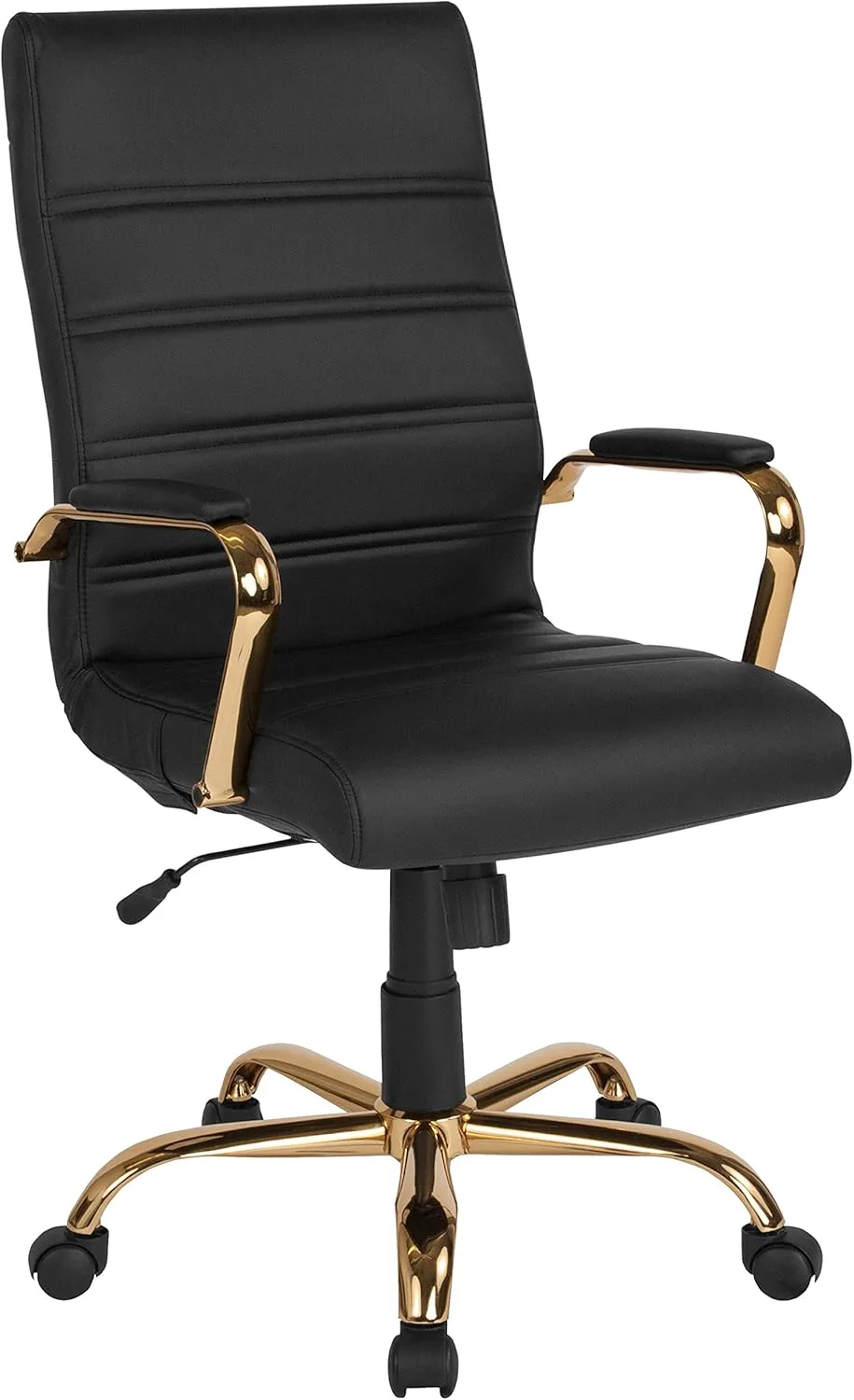 Flash Furniture Whitney Swivel LeatherSoft Desk Chair with Padded Seat and Armrests