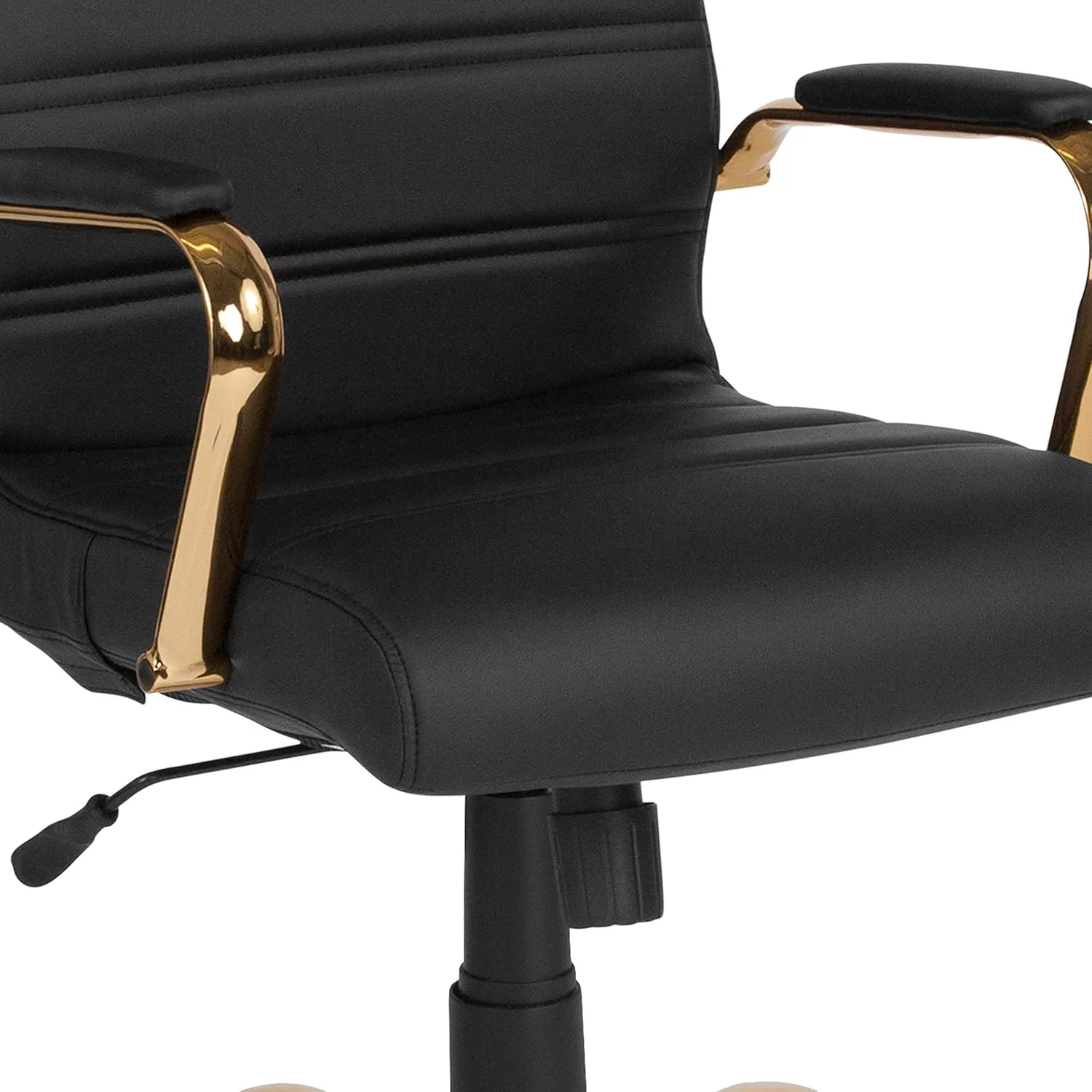 Flash Furniture Whitney Swivel LeatherSoft Desk Chair with Padded Seat and Armrests