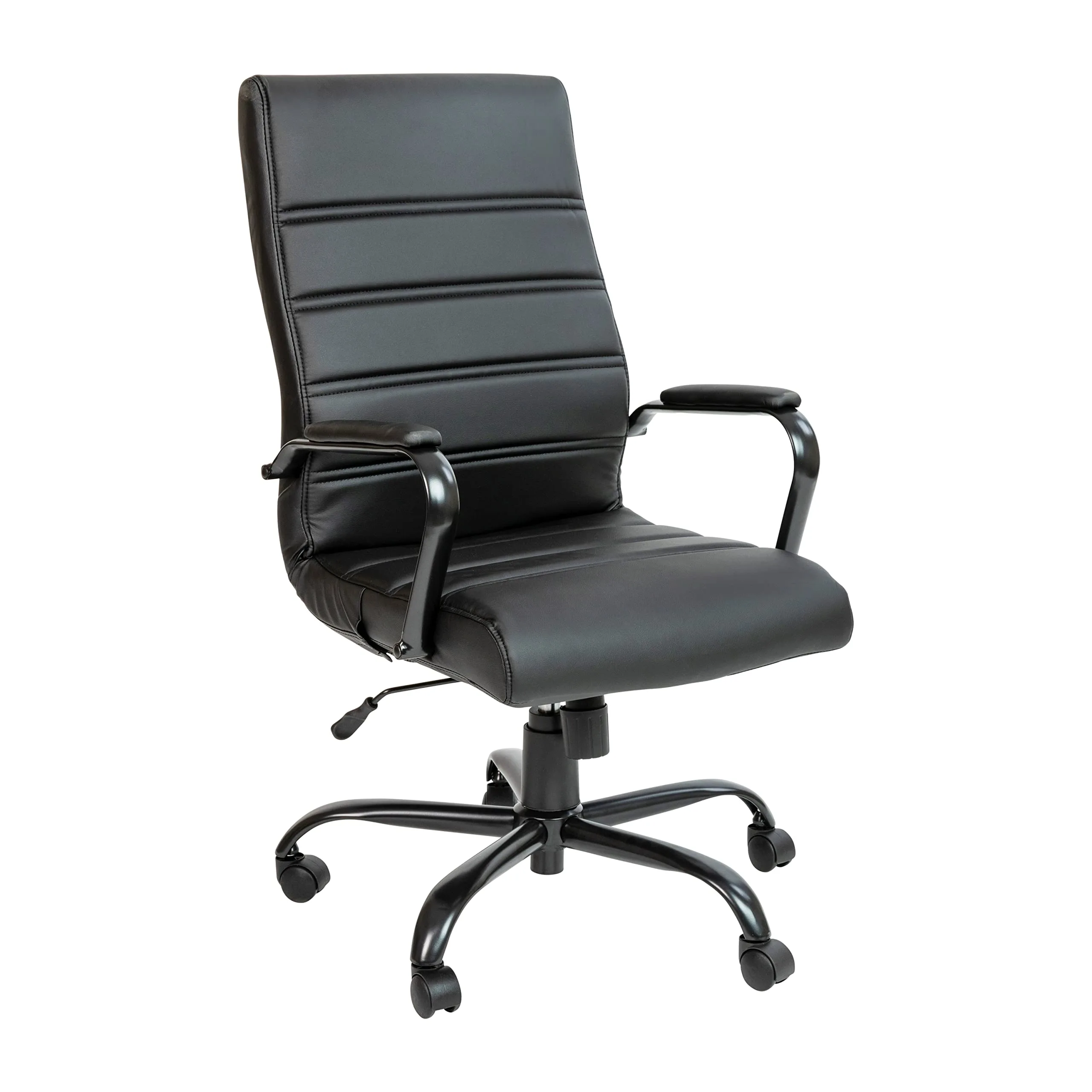 Flash Furniture Whitney Swivel LeatherSoft Desk Chair with Padded Seat and Armrests