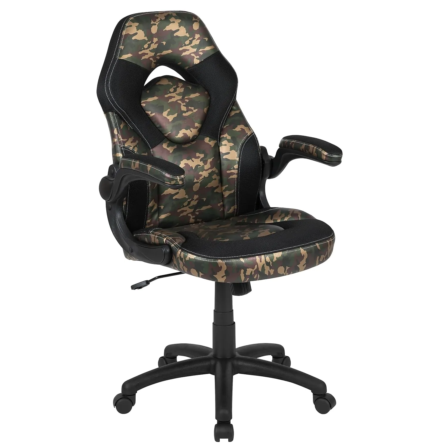 Flash Furniture X10 High-Back LeatherSoft Racing Style Gaming Chair with Flip-Up Arms