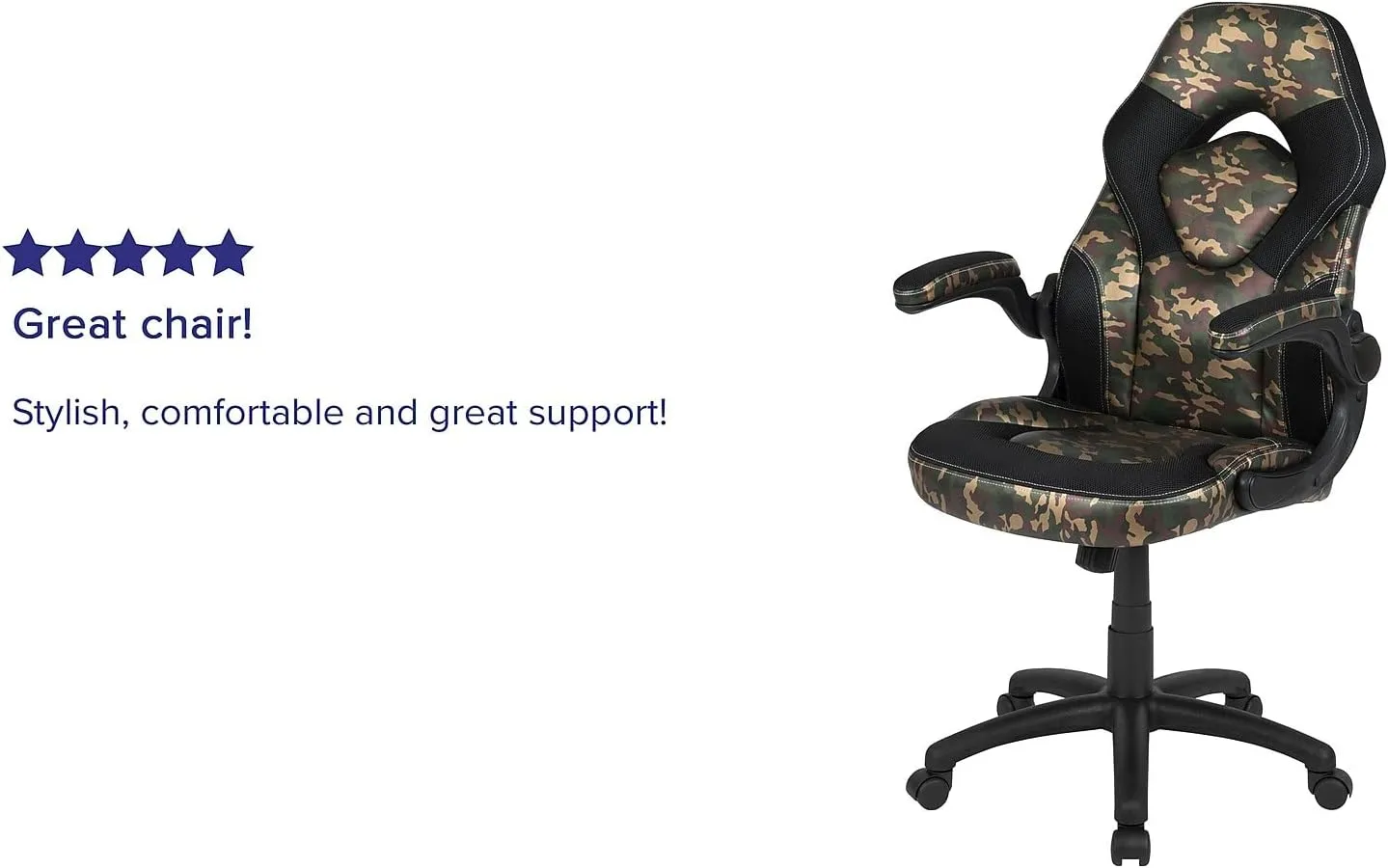 Flash Furniture X10 High-Back LeatherSoft Racing Style Gaming Chair with Flip-Up Arms