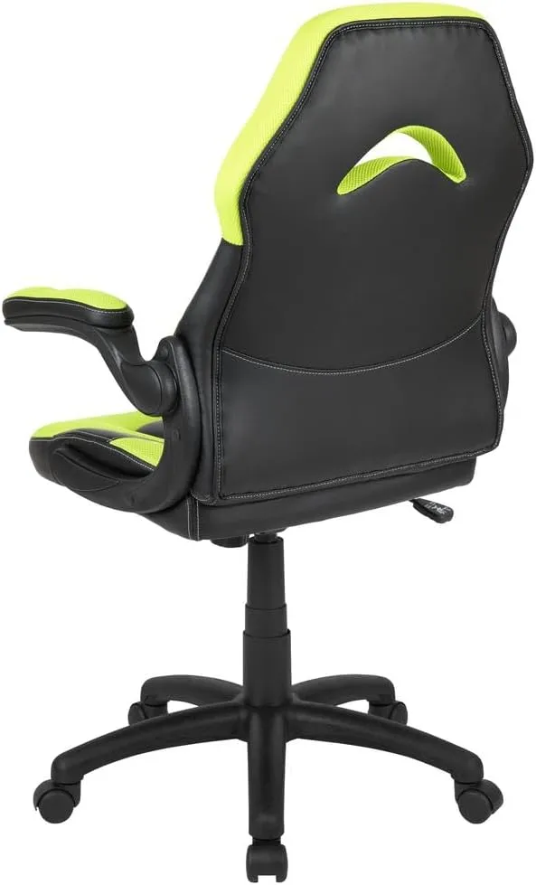 Flash Furniture X10 High-Back LeatherSoft Racing Style Gaming Chair with Flip-Up Arms