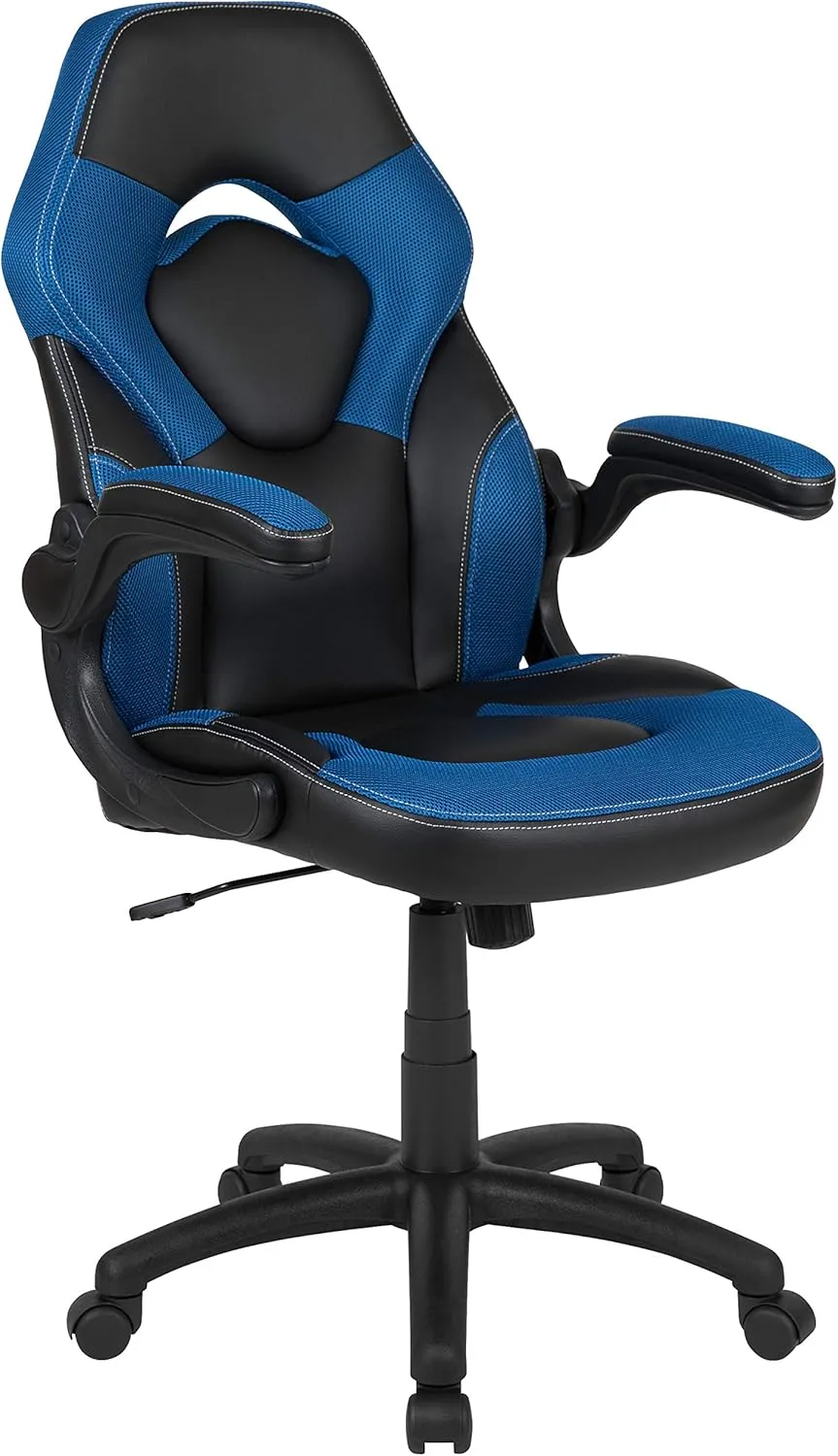 Flash Furniture X10 High-Back LeatherSoft Racing Style Gaming Chair with Flip-Up Arms