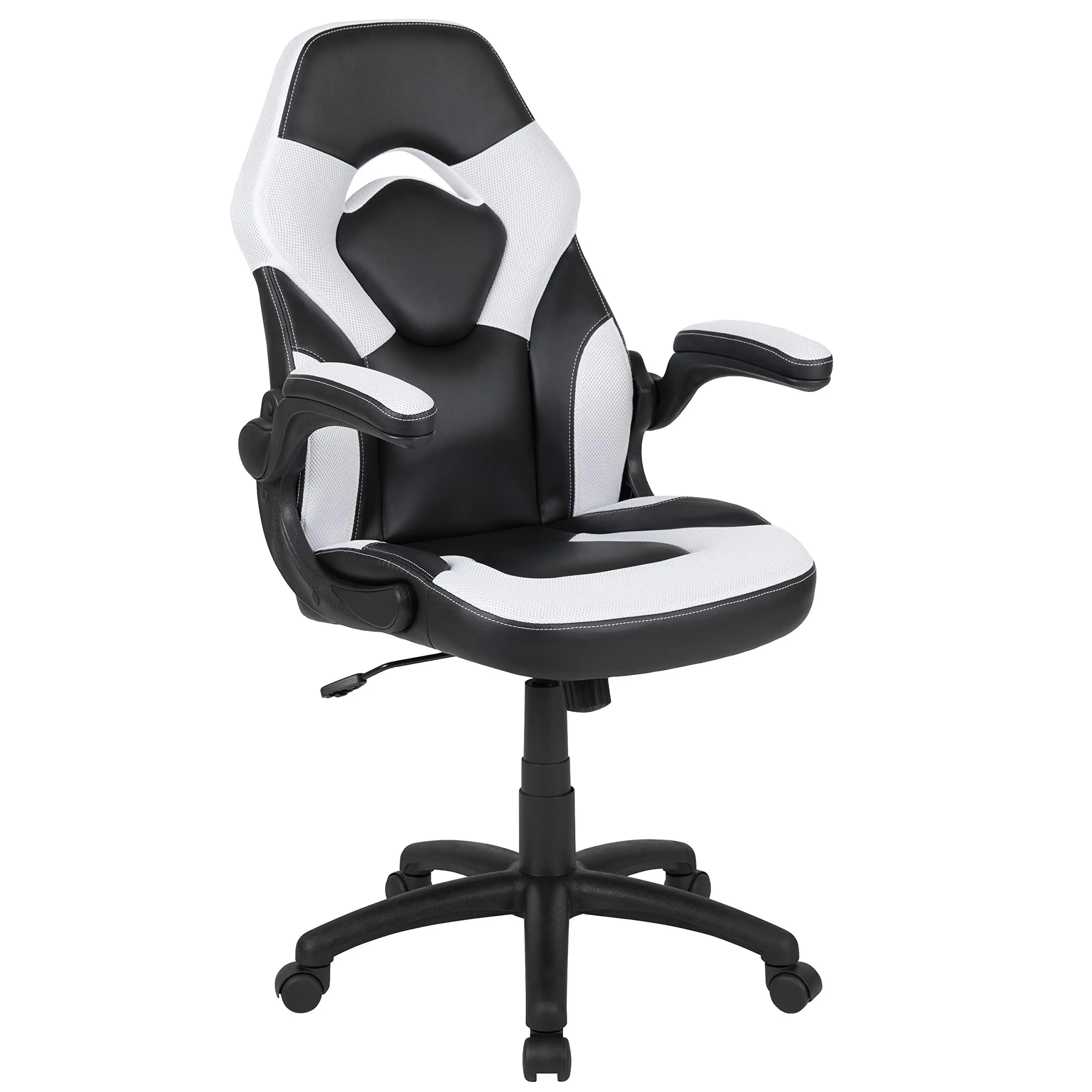 Flash Furniture X10 High-Back LeatherSoft Racing Style Gaming Chair with Flip-Up Arms