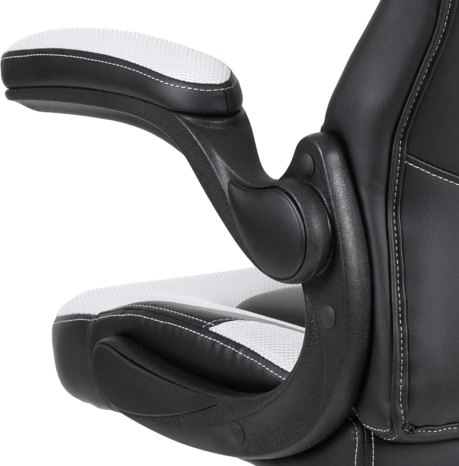 Flash Furniture X10 High-Back LeatherSoft Racing Style Gaming Chair with Flip-Up Arms