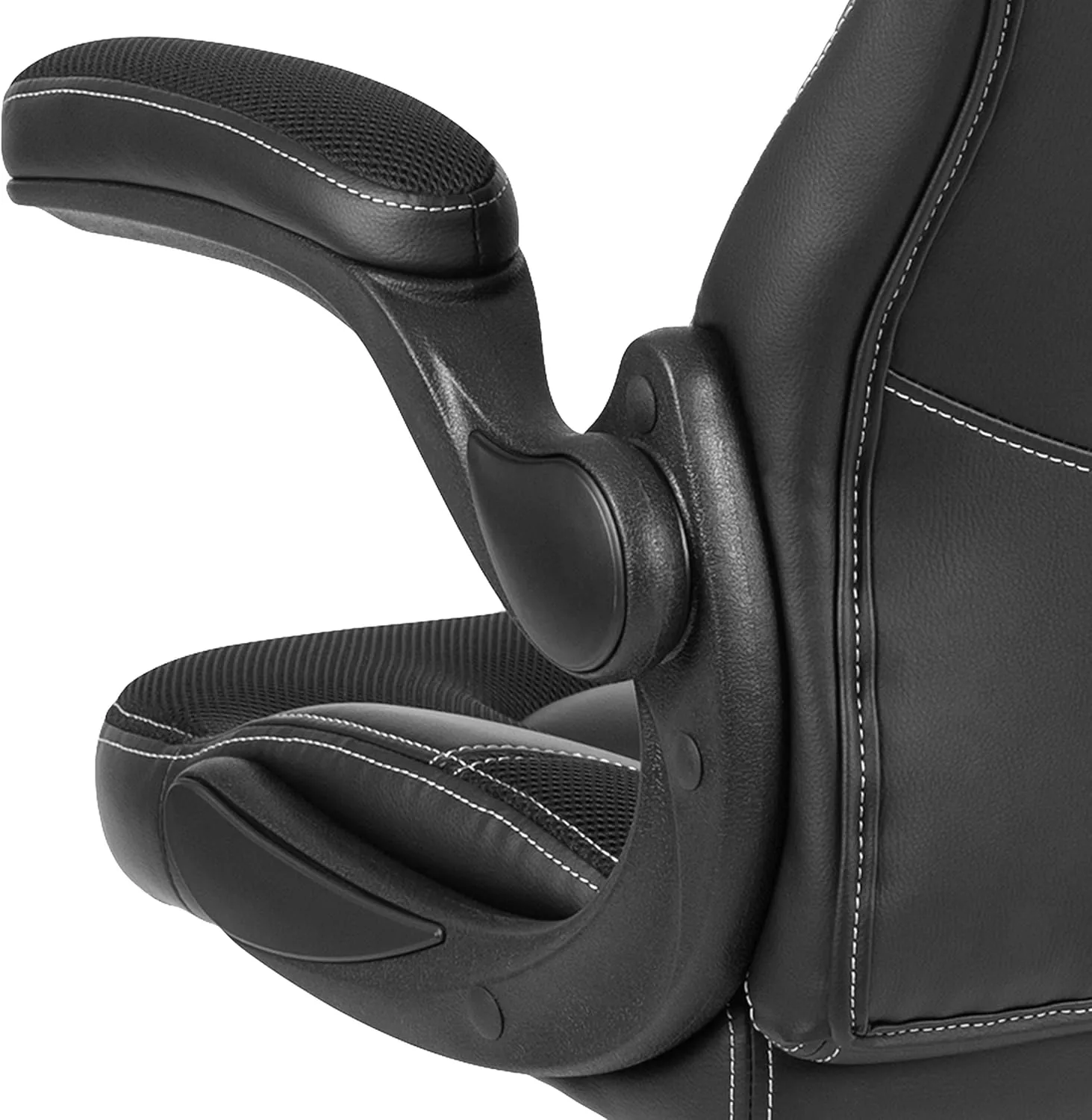 Flash Furniture X10 High-Back LeatherSoft Racing Style Gaming Chair with Flip-Up Arms