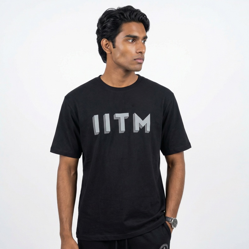 Tshirt Crew Neck IITM-Black