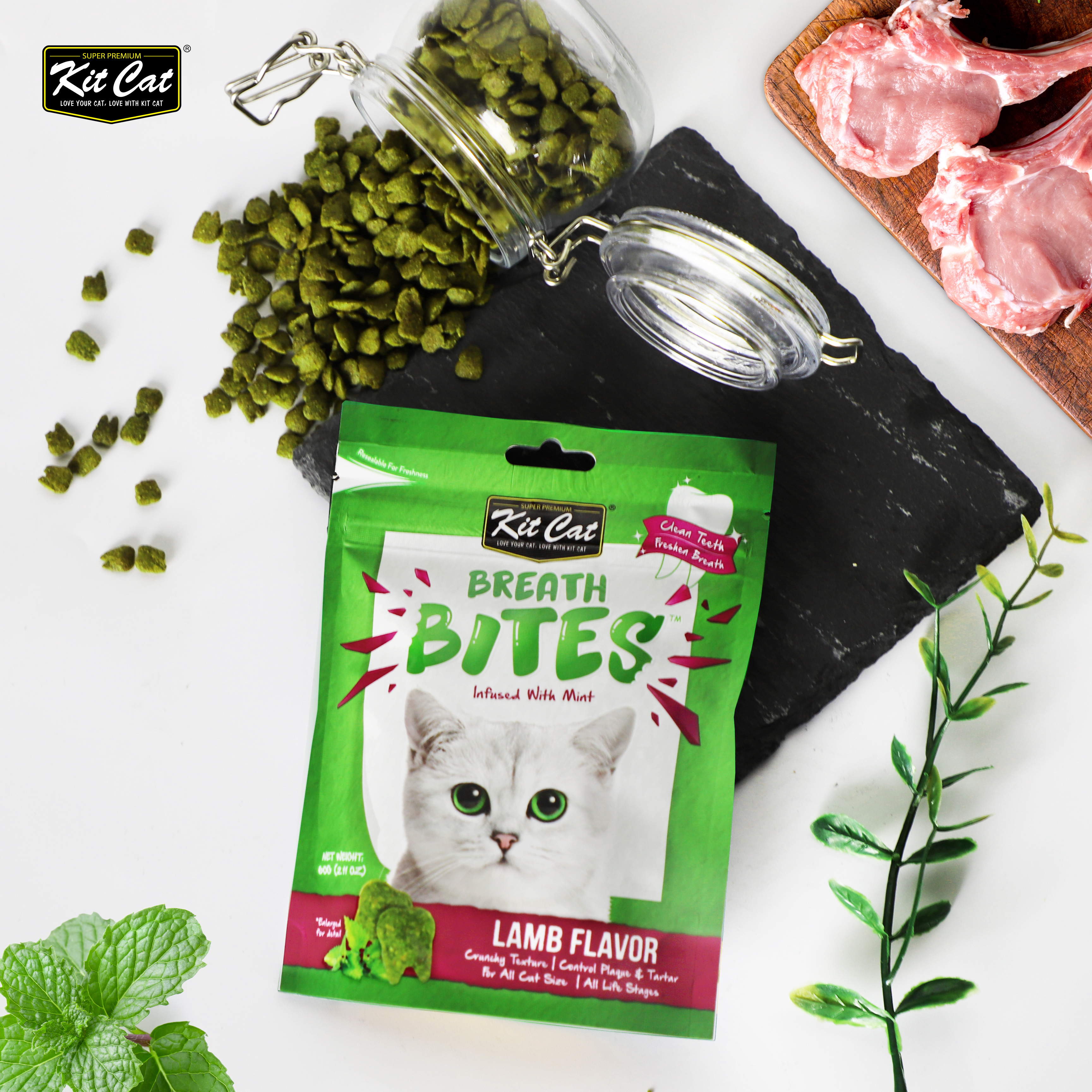 Kit Cat Breath Bites Lamb Flavor 60g Cat Treat Kit Cat Breath Bites Lamb Flavor 60g Cat Treat