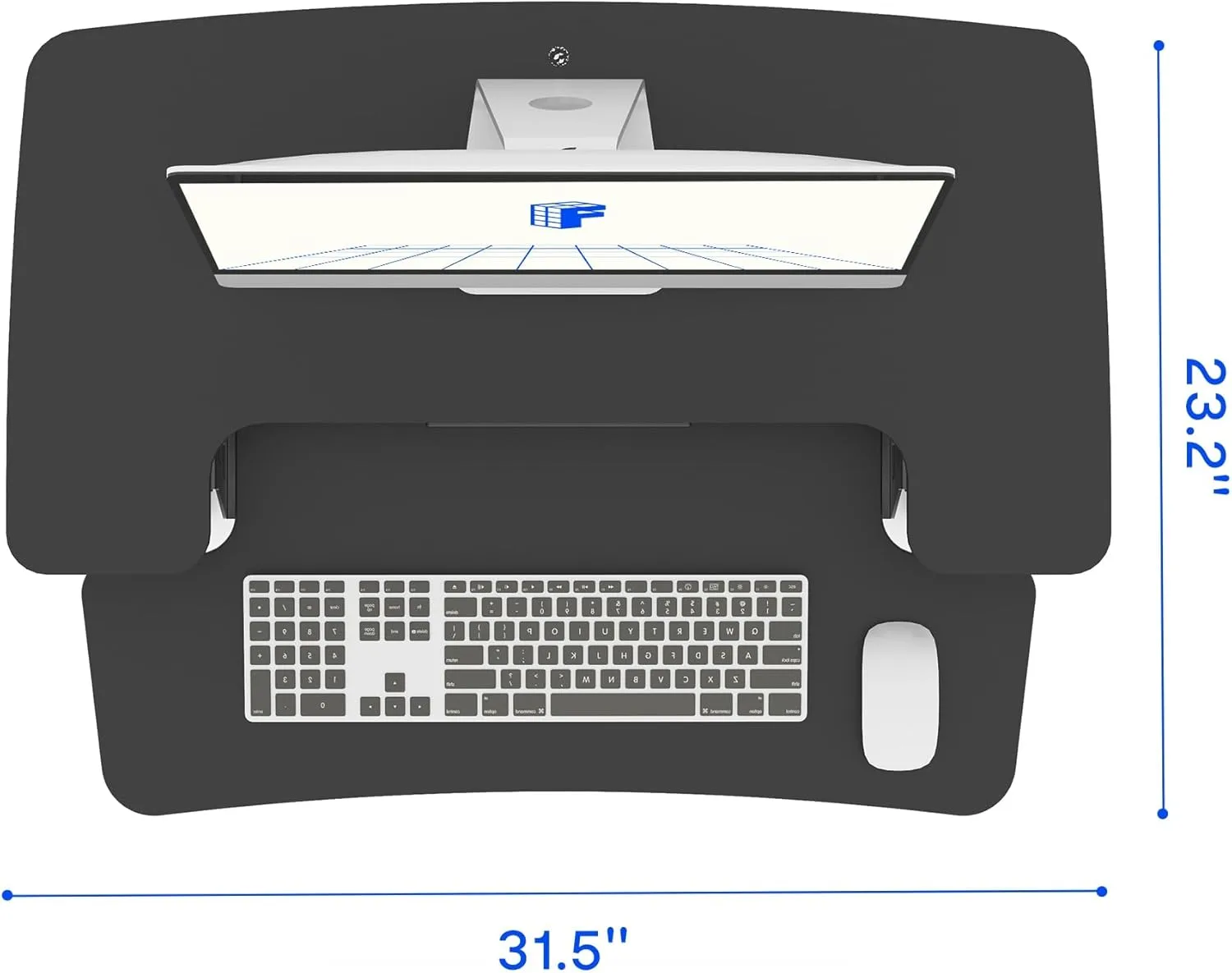 FlexiSpot M7-E Series Desk Riser, 4-3/4" to 19-3/4"H x 31-1/2"W x 16-5/16"D, Black