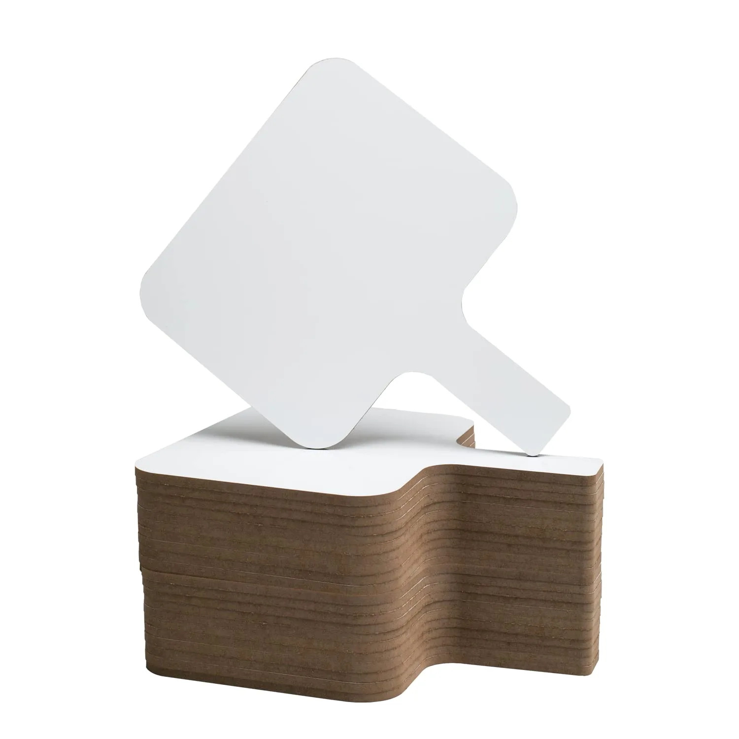 Flipside Rectangular Dry-Erase Answer Paddles, 8 x 9.75 in, White, Pack of 24