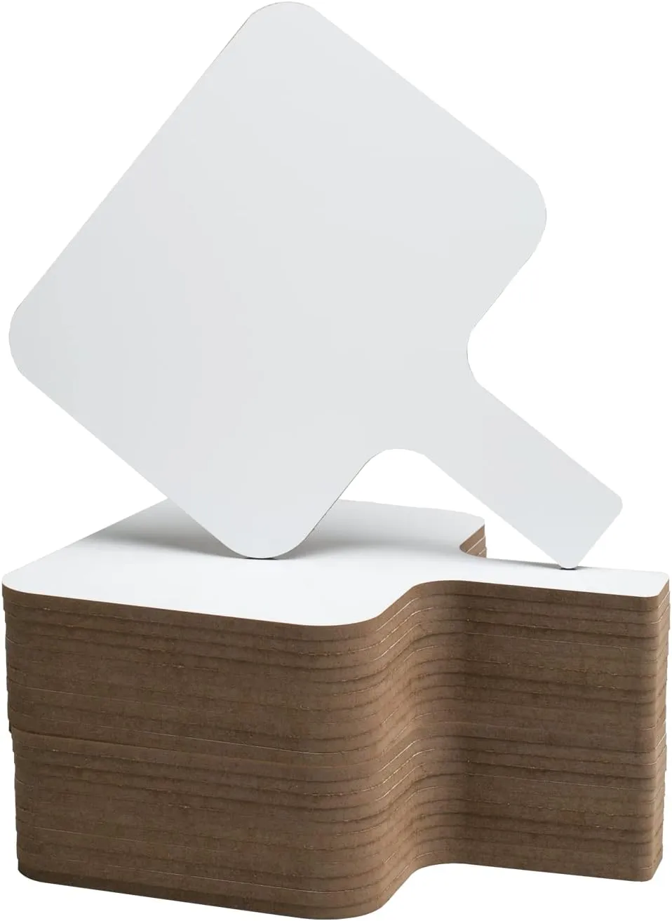Flipside Rectangular Dry-Erase Answer Paddles, 8 x 9.75 in, White, Pack of 24