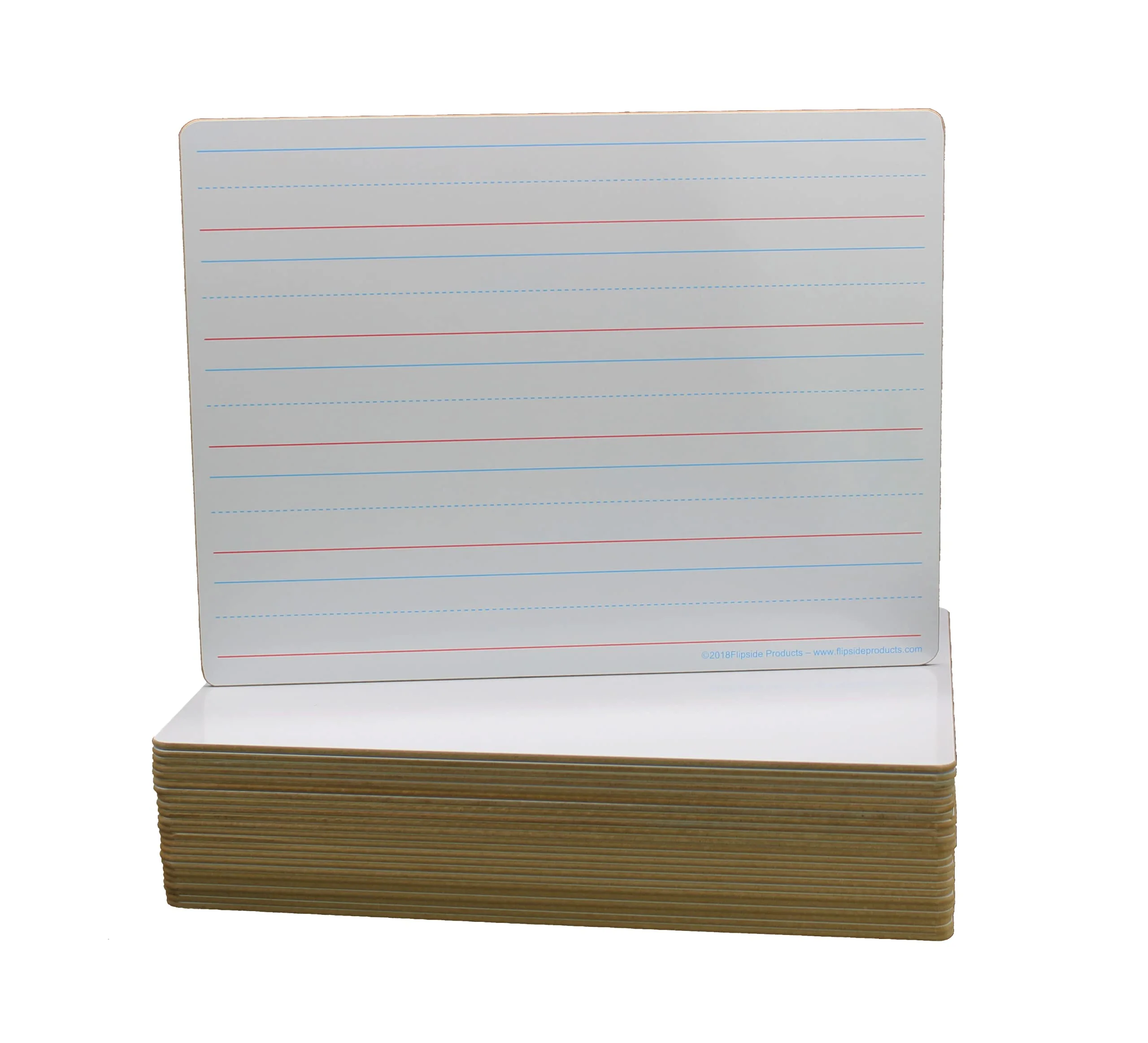 Flipside Two-Sided Red/Blue Ruled Dry Erase Lapboards, 9 x 12 in