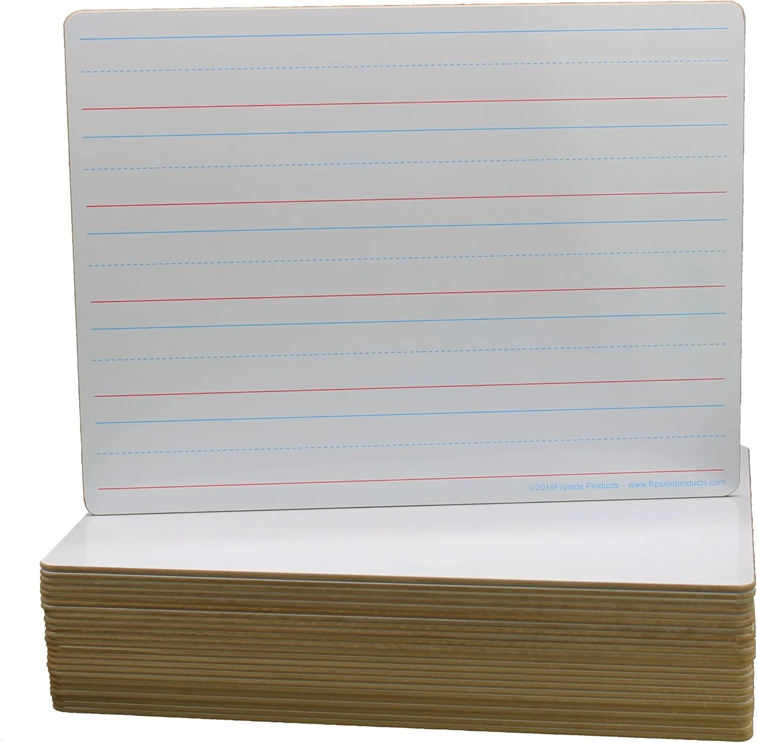 Flipside Two-Sided Red/Blue Ruled Dry Erase Lapboards, 9 x 12 in