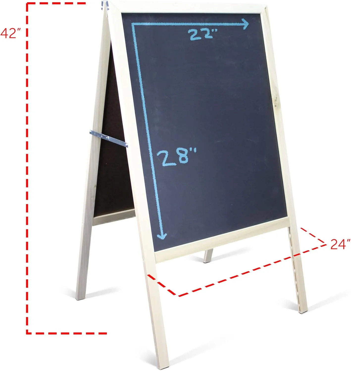 FLIPSIDE Marquee Easel, Hardwood Double-Sided Chalkboard/Dry-Erase