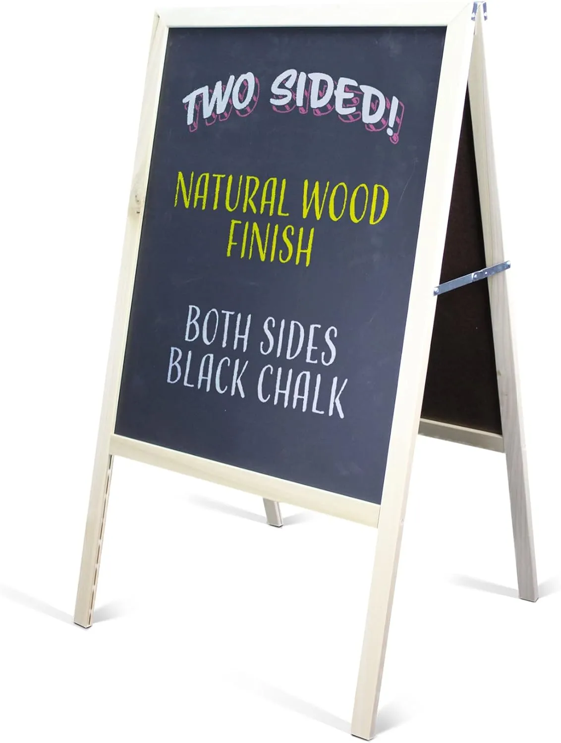 FLIPSIDE Marquee Easel, Hardwood Double-Sided Chalkboard/Dry-Erase