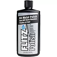 Flitz Multi Purpose Metal Polish Liquid - 16oz Bottle of USA-Made Tarnish Remover - For Aluminum, Chrome, Brass, Nickel