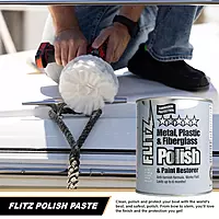 Flitz Multi-Purpose Metal Polish Paste - 2lb Can of USA-Made Metal Scratch Remover - Works on Stainless Steel, Chrome