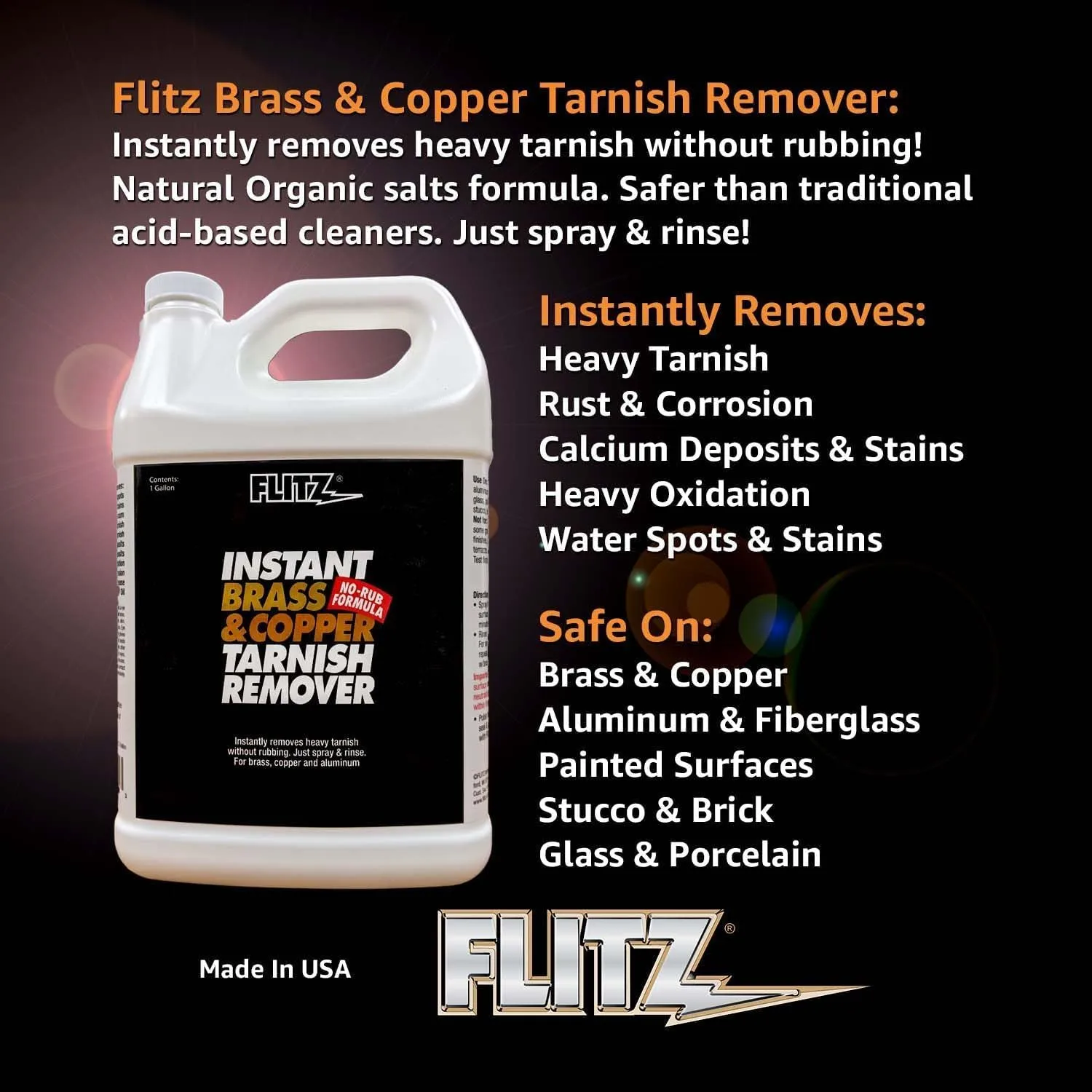 FLITZ Instant Brass and Copper Tarnish Remover