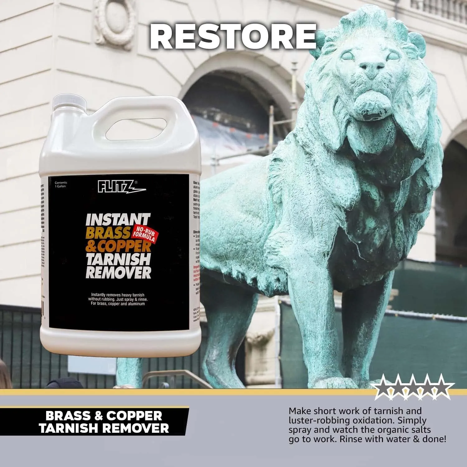 FLITZ Instant Brass and Copper Tarnish Remover