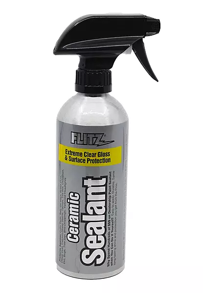 Flitz Ceramic Sealant - 16oz Bottle of USA-Made Ceramic Coating for Cars, Boats, Glass - Repels Water, Polishes
