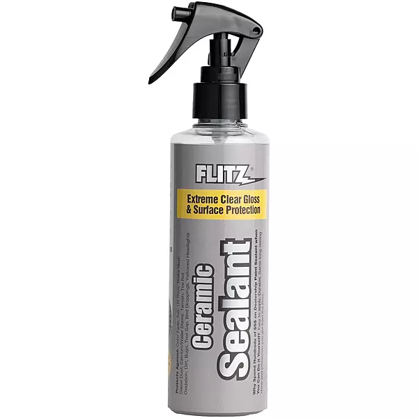 Flitz Ceramic Sealant w/ Microfiber Cleaning Cloth - 8oz Bottle of USA-Made Ceramic Coating for Cars, Boats