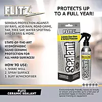 Flitz Ceramic Sealant w/ Microfiber Cleaning Cloth - 8oz Bottle of USA-Made Ceramic Coating for Cars, Boats