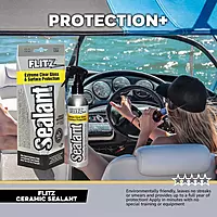 Flitz Ceramic Sealant w/ Microfiber Cleaning Cloth - 8oz Bottle of USA-Made Ceramic Coating for Cars, Boats