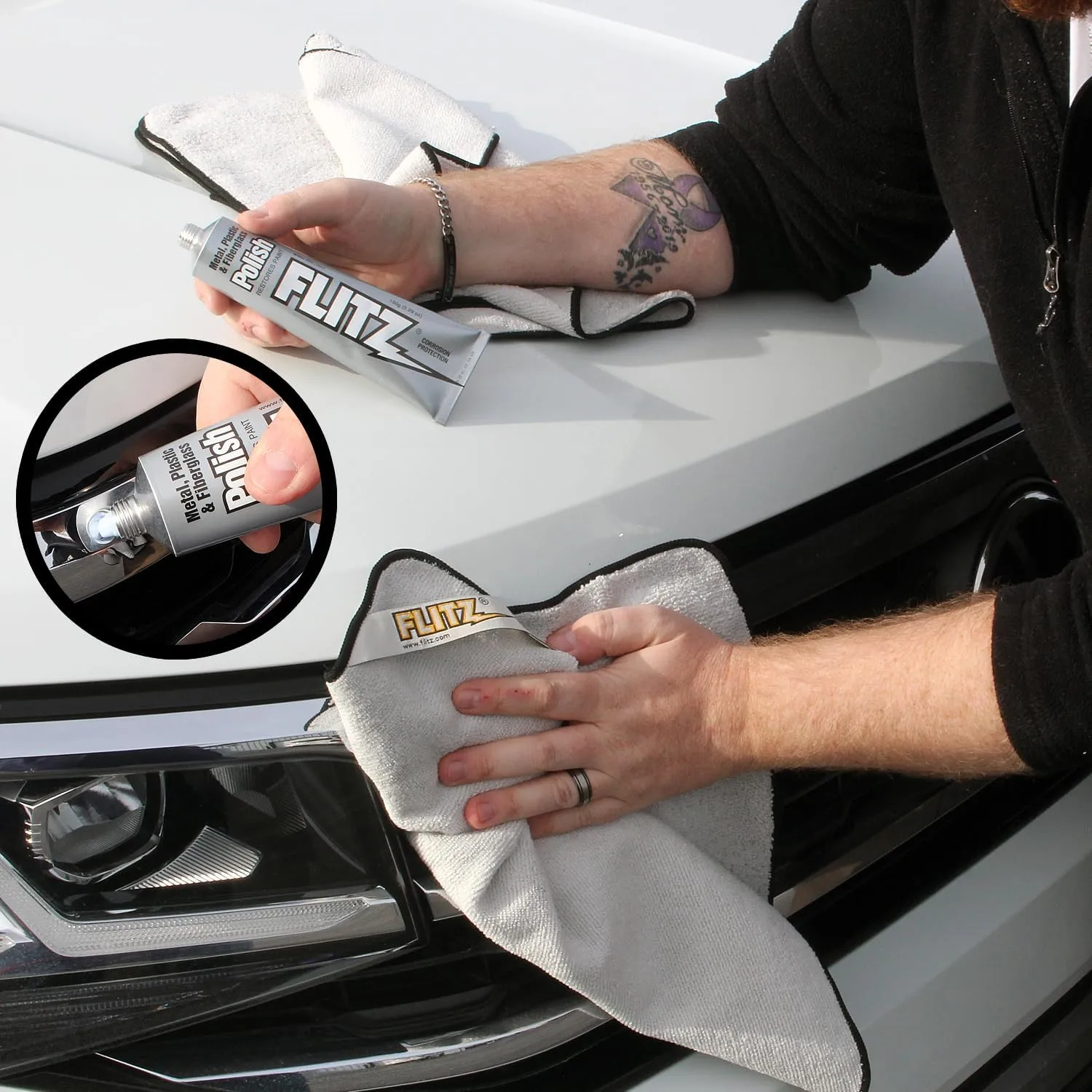 Flitz Professional Detailers Choice Car Detailing Kit - USA-Made Car Care Kits for Vehicles - Includes 1lb Polish