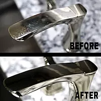 Flitz Faucet Wax Plus - 7.6oz Bottle of USA-Made, Water-Based Faucet Cleaner & Polisher for Water Stains, Fingerprints