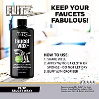 Flitz Faucet Wax Plus - 7.6oz Bottle of USA-Made, Water-Based Faucet Cleaner & Polisher for Water Stains, Fingerprints