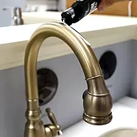 Flitz Faucet Wax Plus - 7.6oz Bottle of USA-Made, Water-Based Faucet Cleaner & Polisher for Water Stains, Fingerprints