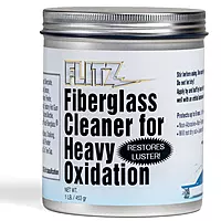 Flitz Fiberglass Cleaner for Heavy Oxidation - 1lb Jar, USA-Made Heavy Duty Water Spot Remover and Boat Polishing Compound