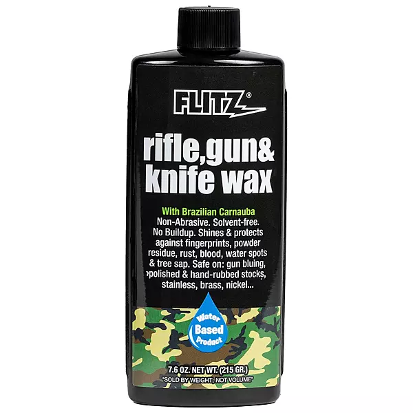 Flitz Rifle, Gun, Knife Wax - 7.6oz Bottle of USA-Made, Premium Beeswax & Carnauba Wax to Polish, Protect