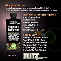 Flitz Rifle, Gun, Knife Wax - 7.6oz Bottle of USA-Made, Premium Beeswax & Carnauba Wax to Polish, Protect