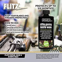 Flitz Rifle, Gun, Knife Wax - 7.6oz Bottle of USA-Made, Premium Beeswax & Carnauba Wax to Polish, Protect
