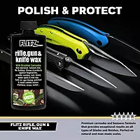 Flitz Rifle, Gun, Knife Wax - 7.6oz Bottle of USA-Made, Premium Beeswax & Carnauba Wax to Polish, Protect