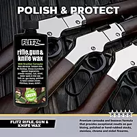Flitz Rifle, Gun, Knife Wax - 7.6oz Bottle of USA-Made, Premium Beeswax & Carnauba Wax to Polish, Protect