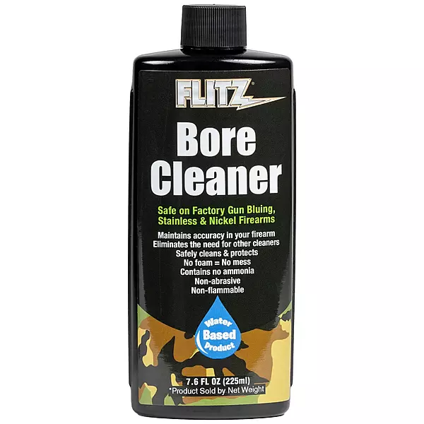 Flitz Gun Bore Cleaner - 7.6oz Bottle of USA-Made Gun Cleaning Solvent to Clean & Remove Rust, Lead Build Up, Ammo Residue