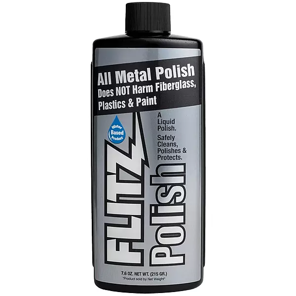 Flitz Multi Purpose Metal Polish Liquid - 7.6oz Bottle of USA-Made Tarnish Remover - For Aluminum, Chrome, Brass, Nickel