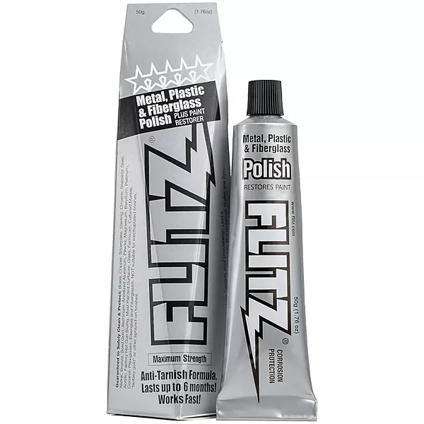Flitz Multi-Purpose Metal Polish Paste - 1.76oz Tube of USA-Made Metal Scratch Remover - Works on Stainless Steel, Chrome