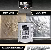 Flitz Multi-Purpose Metal Polish Paste - 1lb Can of USA-Made Metal Scratch Remover - Works on Stainless Steel, Chrome