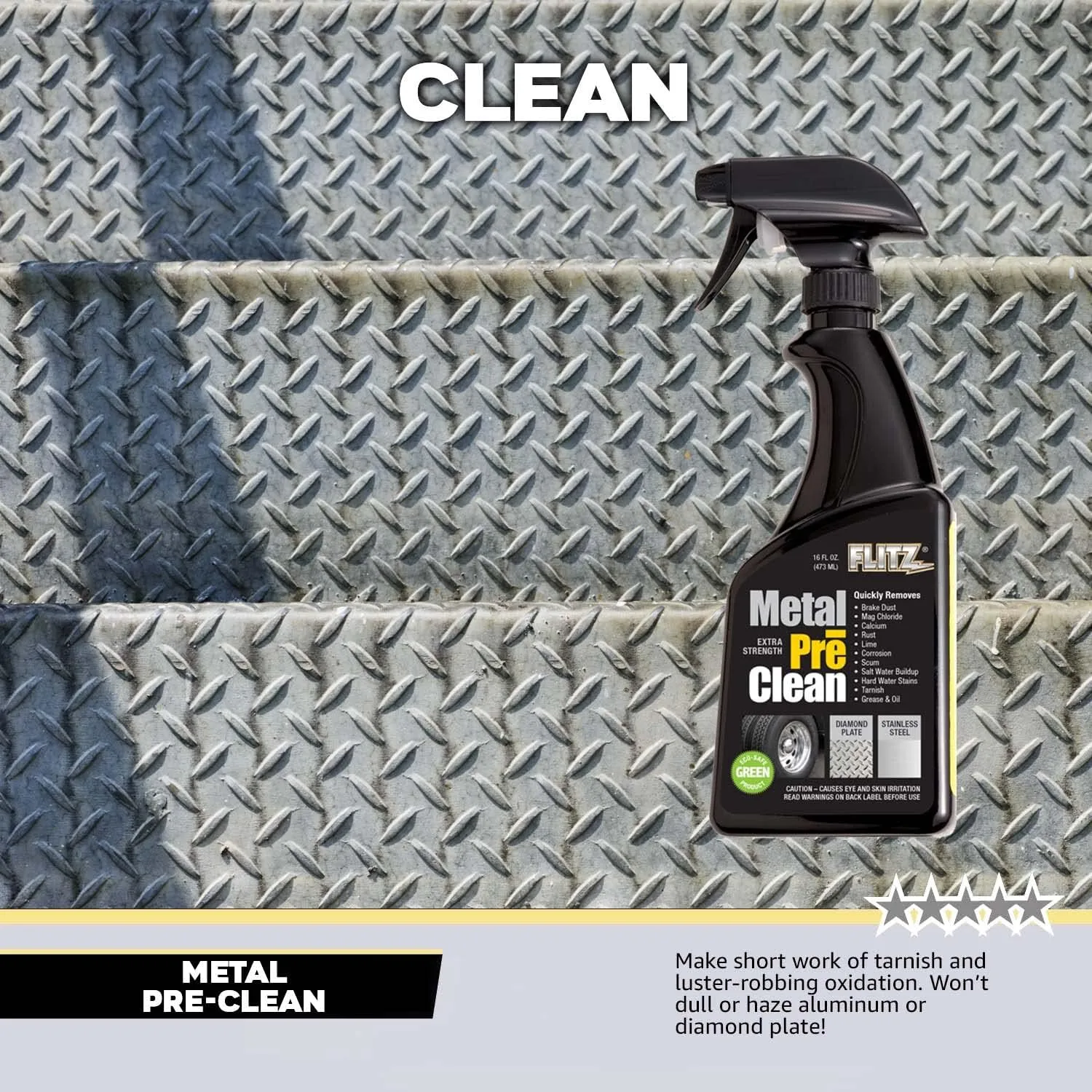 FLITZ Metal Pre-Clean - Metal Cleaner & Rust Remover