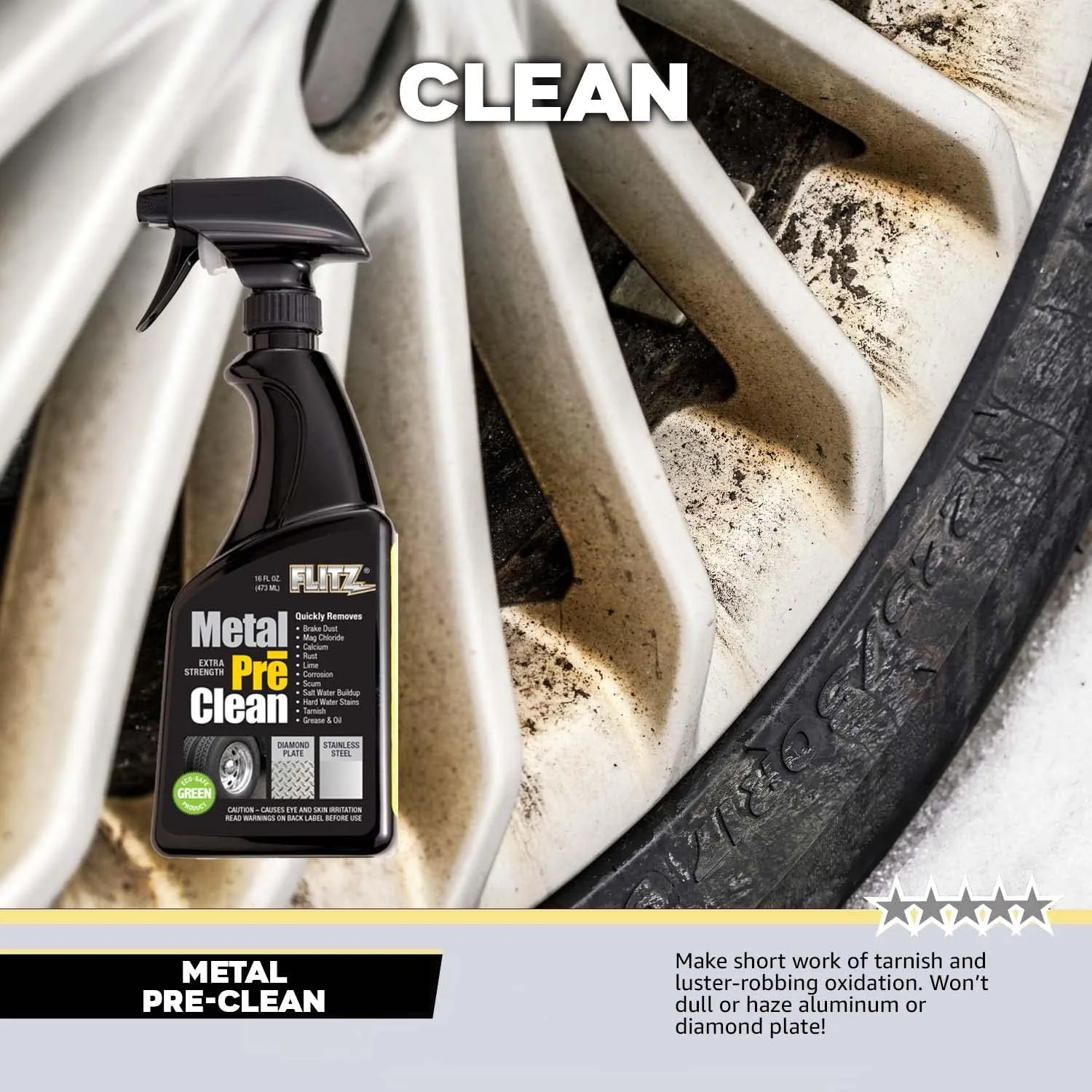 FLITZ Metal Pre-Clean - Metal Cleaner & Rust Remover