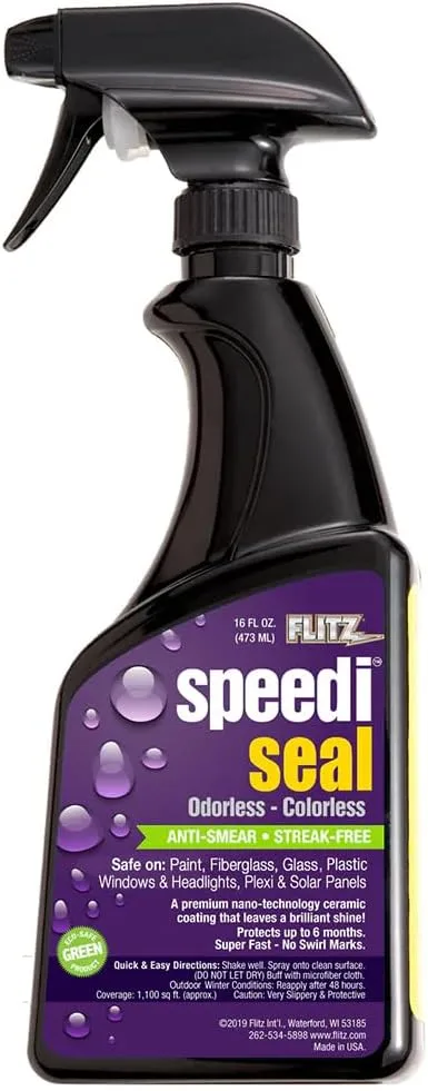 Flitz Speedi Seal - 16oz Bottle of USA-Made Ceramic Coating for Cars to Polish & Protect for Up to 6 Months - Works on Paint