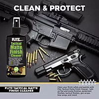 Flitz Tactical Matte Finish Cleaner - 7.6oz Bottle of USA-Made Gun Cleaner Spray to Remove Fingerprints, Oil