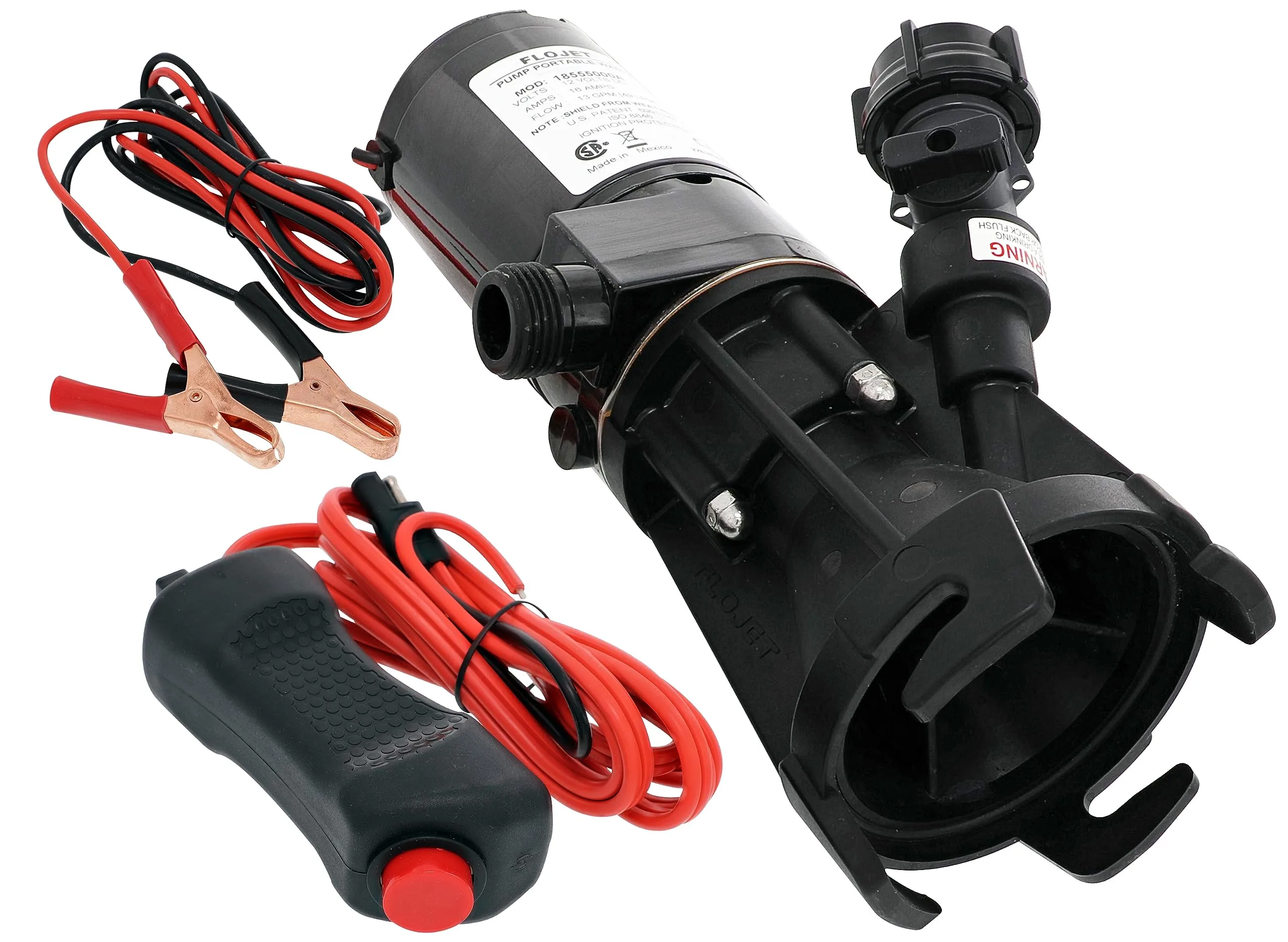 Flojet Macerator Pump 18555-000A - 12V DC Waste Pump for Camper/RV - Empties 40-Gal Tank in 5 Mins - 9 GPM Output