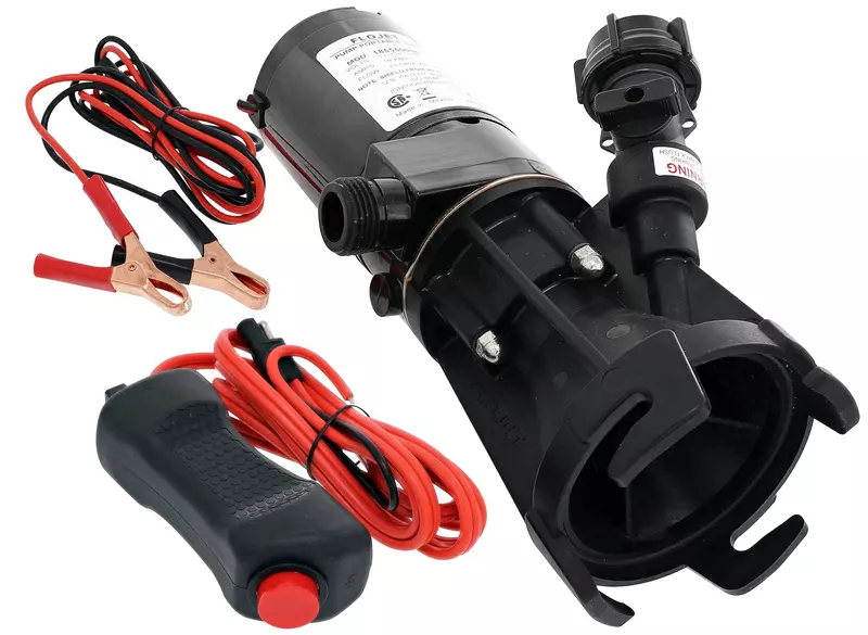 Flojet Macerator Pump 18555-000A - 12V DC Waste Pump for Camper/RV - Empties 40-Gal Tank in 5 Mins - 9 GPM Output