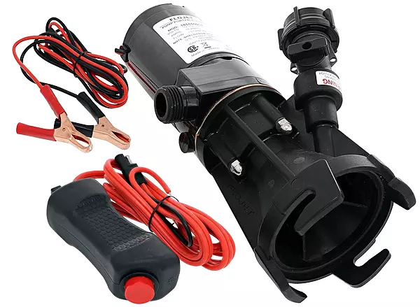 Flojet Macerator Pump 18555-000A - 12V DC Waste Pump for Camper/RV - Empties 40-Gal Tank in 5 Mins - 9 GPM Output